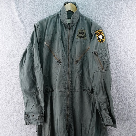 1966 USAF Coveralls Flying Men's M-Long K-2B Military Jumpsuit Airborne‎ Patches